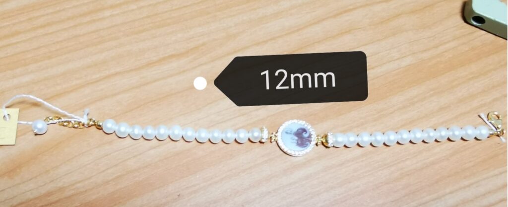 Bracciale "Principessa" perle e cammeo 12mm