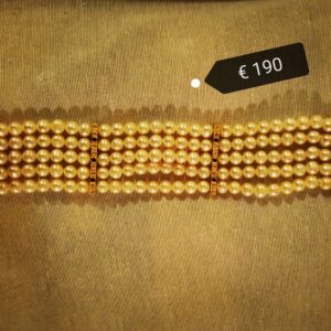 Bracciale stile Etrusco a 5 fili di perle