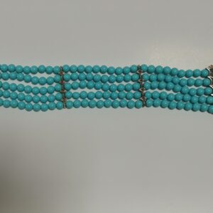 Bracciale "Toppe" multifilo turchese