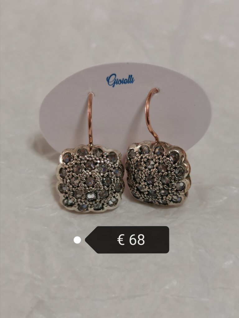 Orecchini "Toppa" quadrata