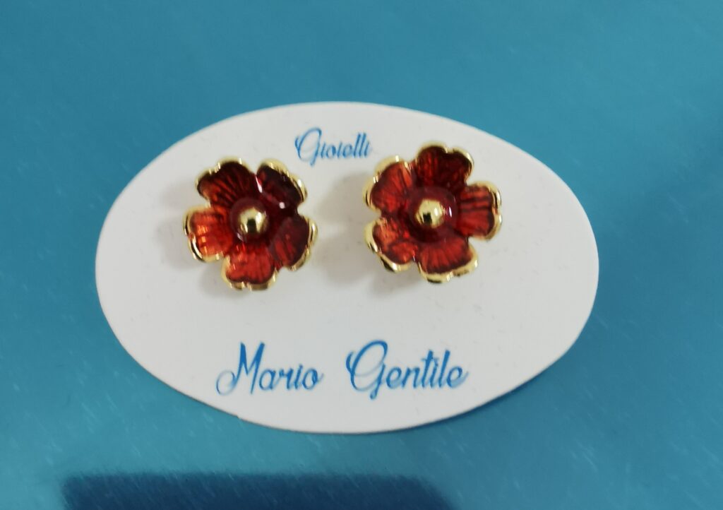 Orecchini fiori smaltati
